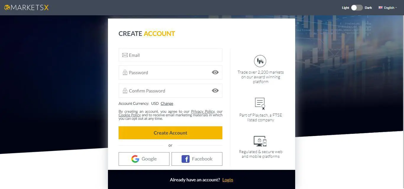 Markets.com Review - Create Account at Markets.com