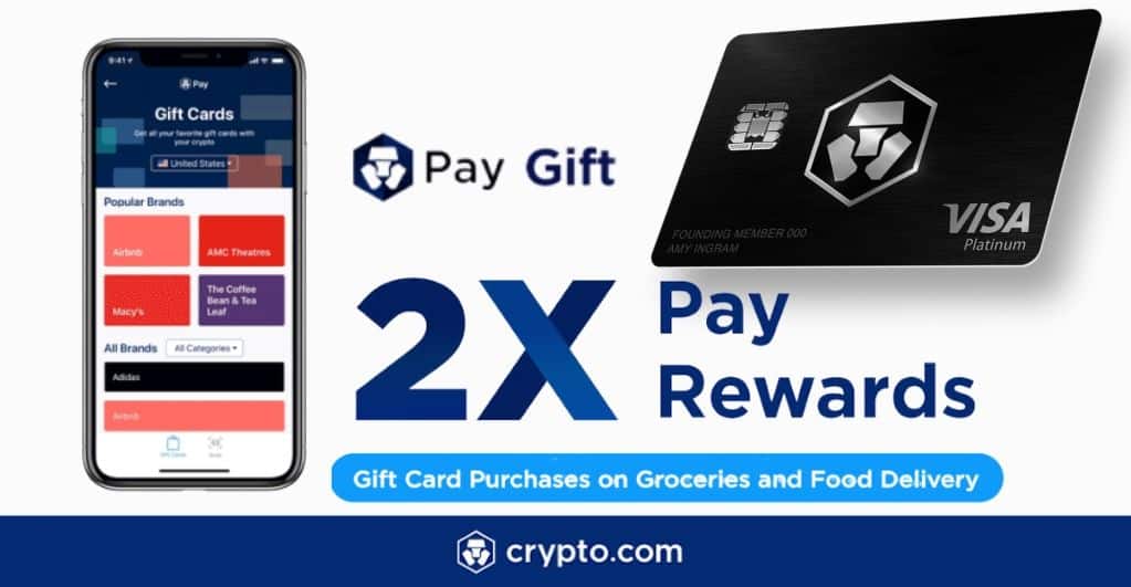 Earn 2X Pay Rewards by Shopping Online Using Crypto.com Pay Gift Cards
