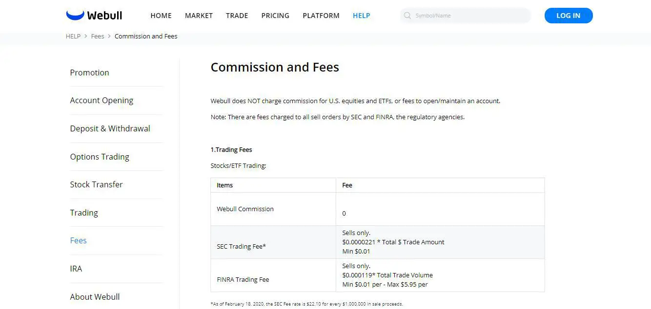 Webull Review - Webull Fees