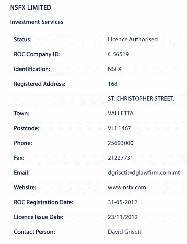NSBroker Review - NSFX Limited